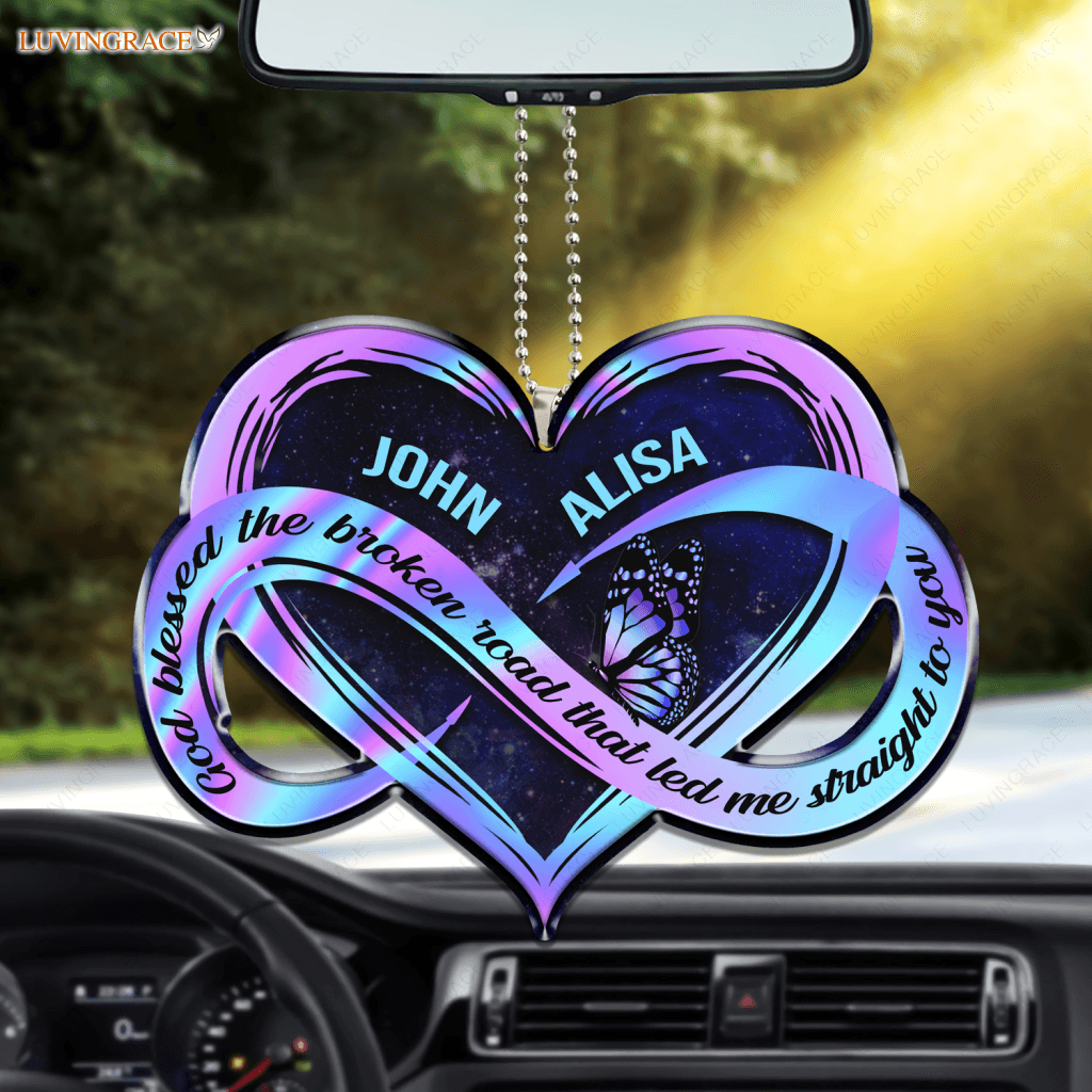 Personalized Hologram Infinity Heart Ornament