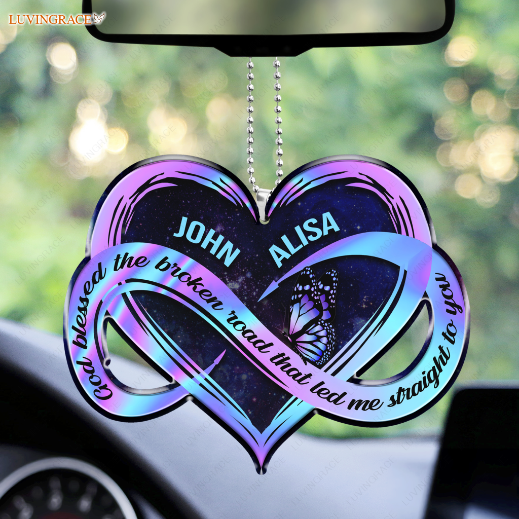 Personalized Hologram Infinity Heart Ornament