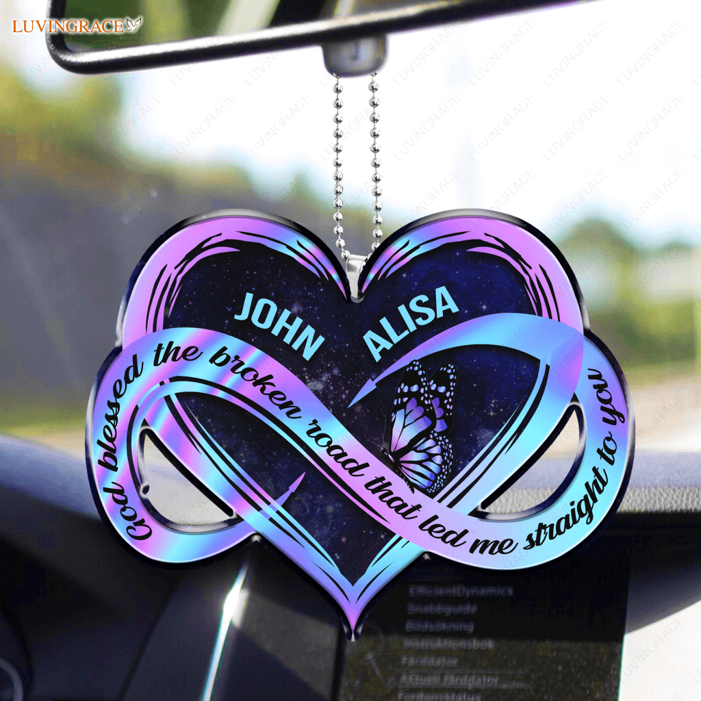 Personalized Hologram Infinity Heart Ornament