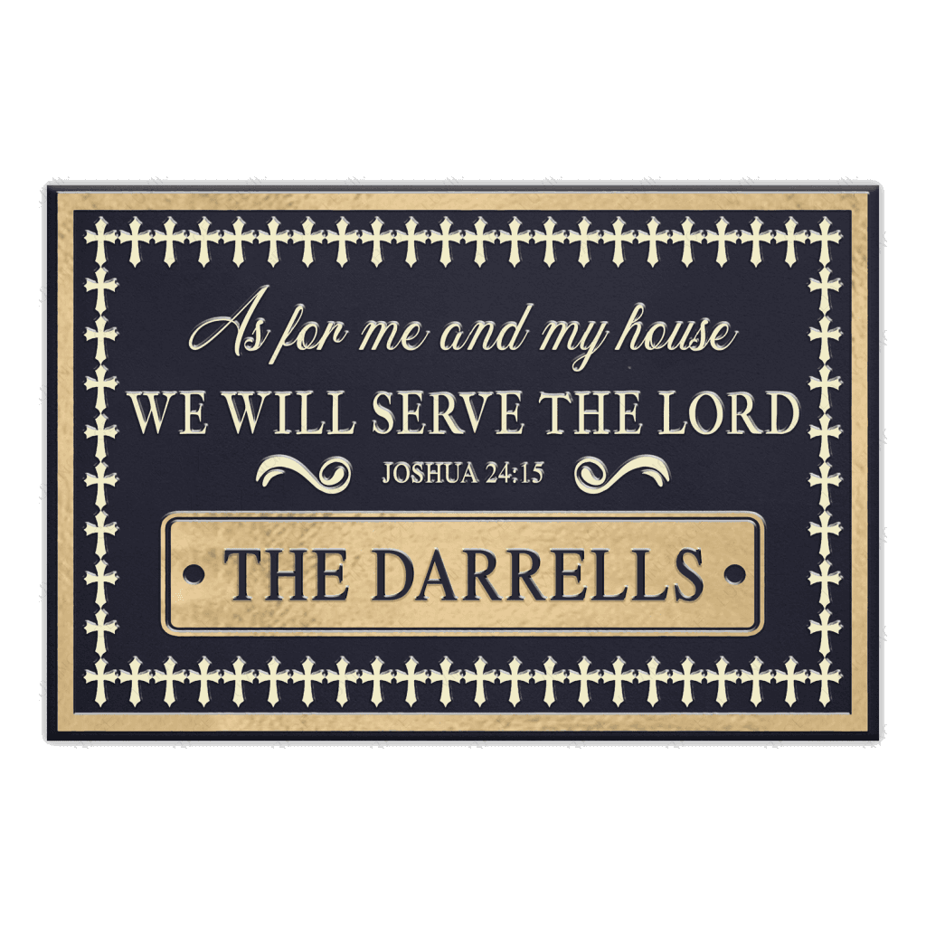 Personalized Home Decor Doormat We Will Serve The Lord