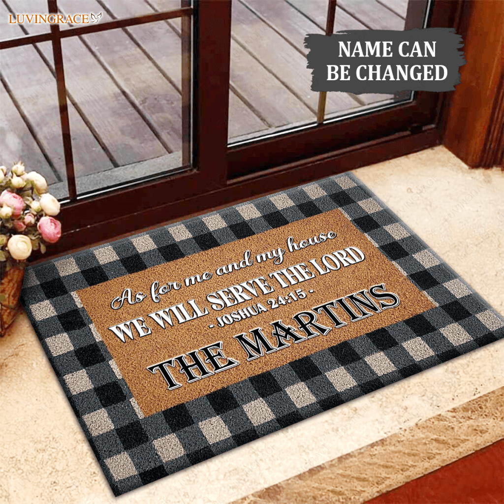 Personalized Home Fashions Serve The Lord Doormat