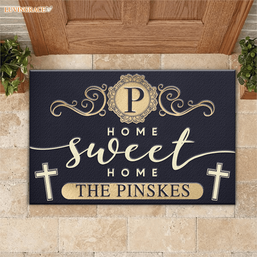 Personalized Home Sweet Elegant Family Doormat