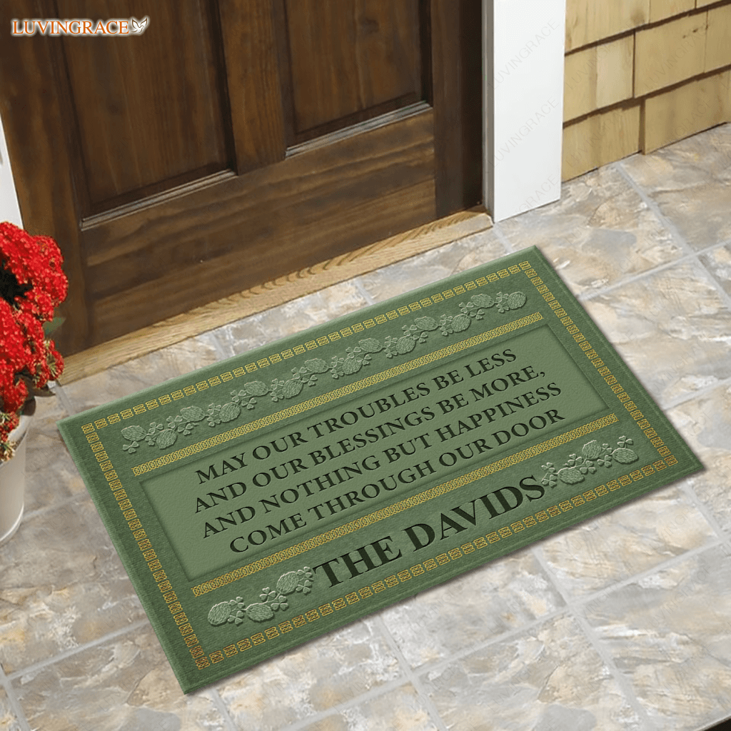 Personalized Irish Blessing Doormat