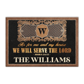 Personalized Luxury Serve The Lord Monogrammed Doormat