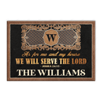 Personalized Luxury Serve The Lord Monogrammed Doormat