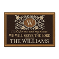 Personalized Monogrammed Doormat As For Me And My House We Will Serve The Lord