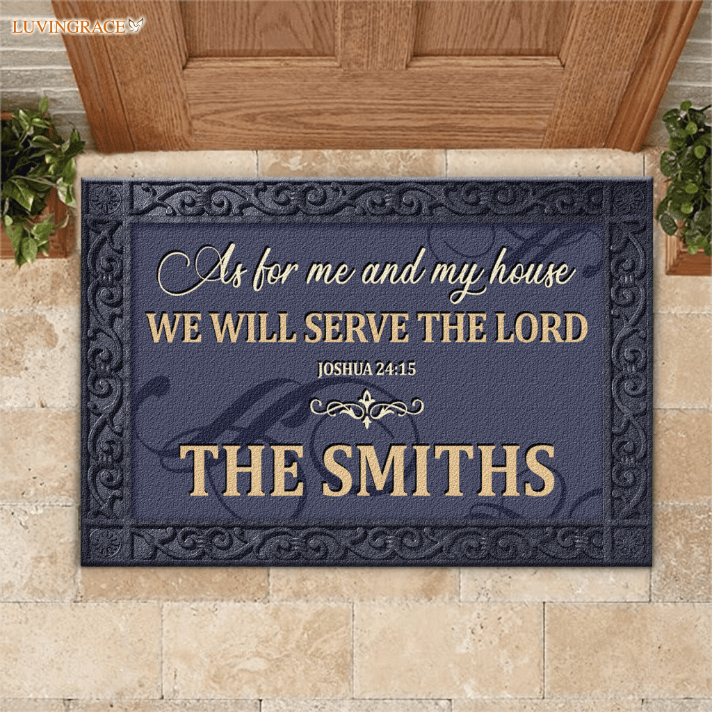 Personalized Navy Family Doormat