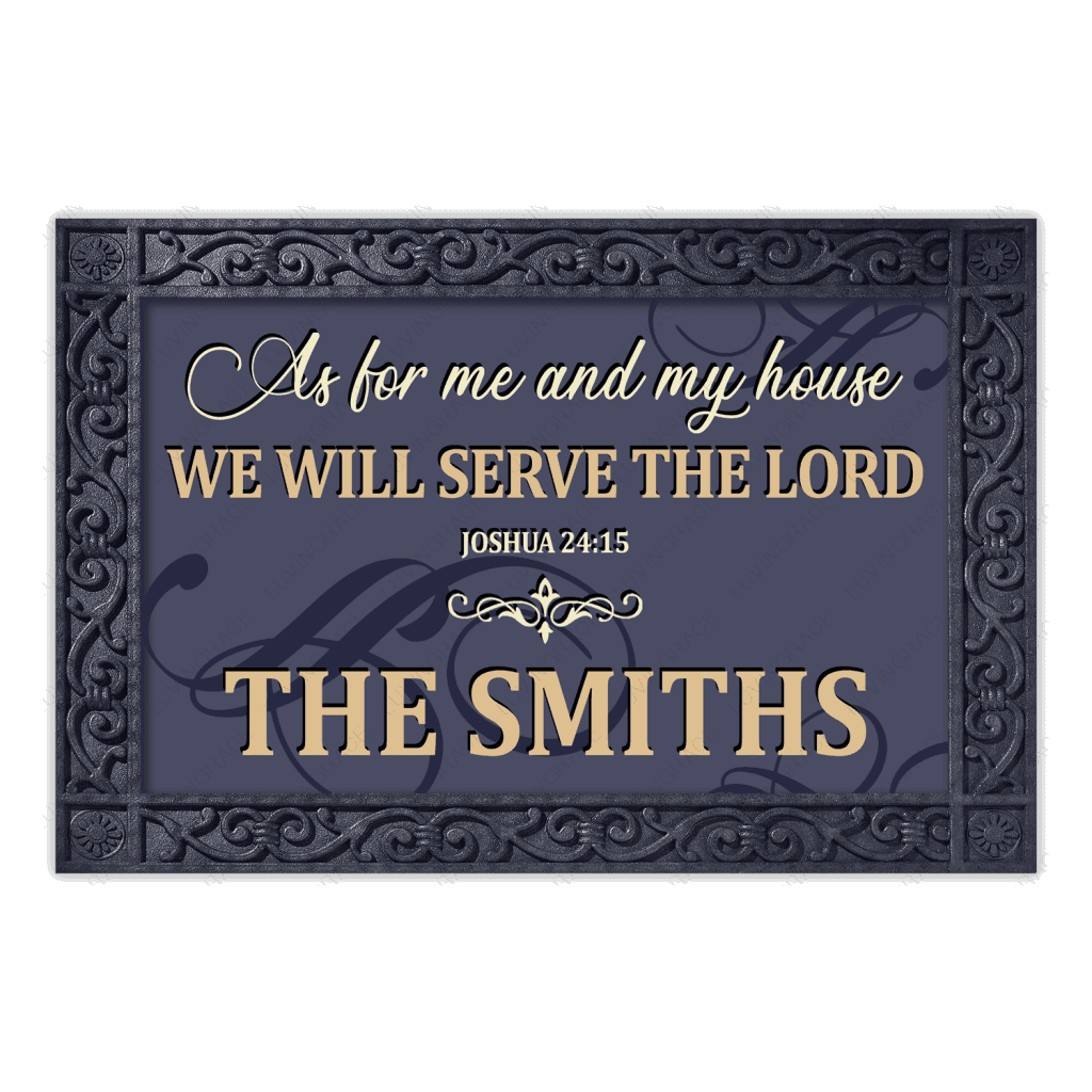 Personalized Navy Family Doormat
