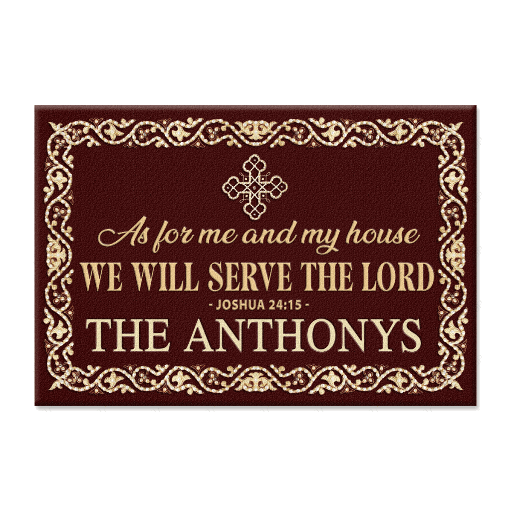 Personalized Religious Doormat Serve The Lord