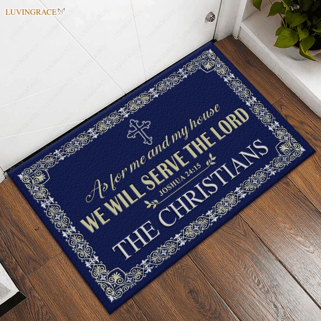 Personalized Serve The Lord Catholic Doormat