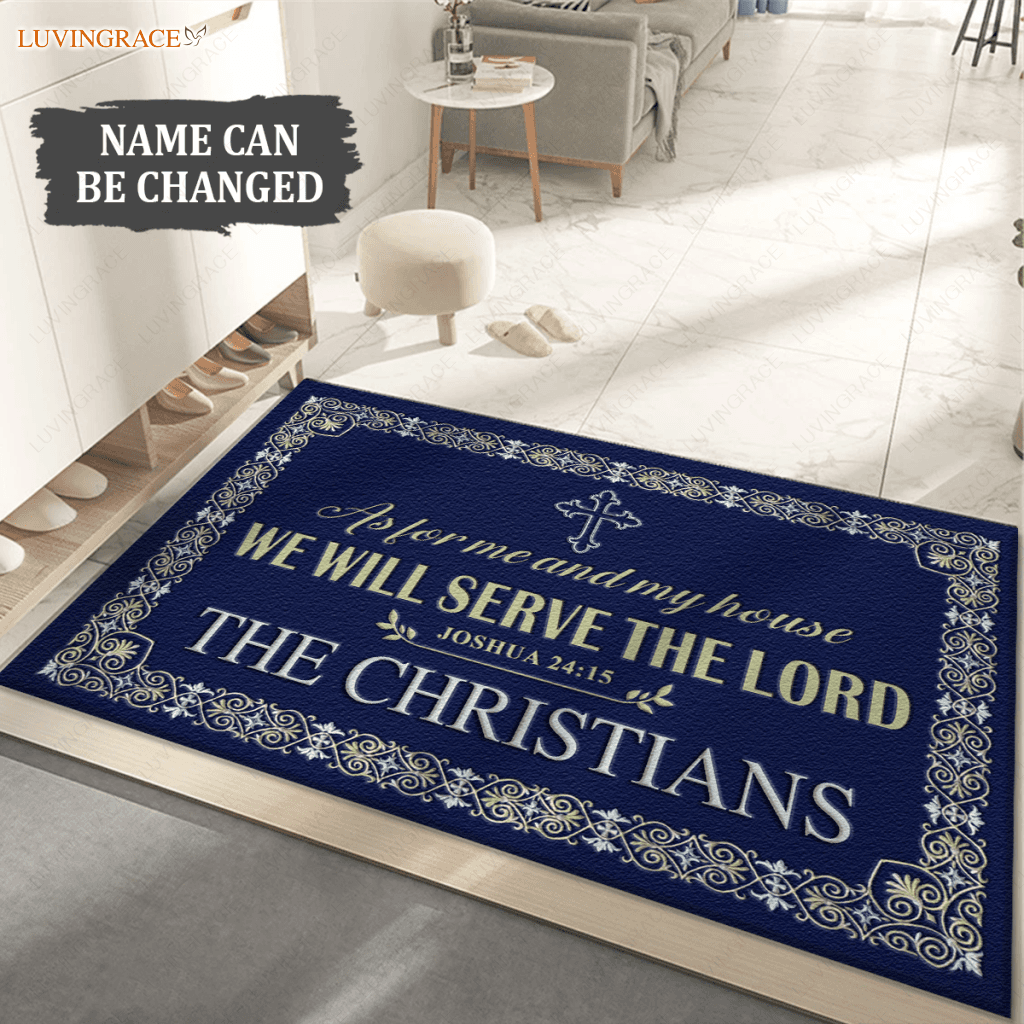 Personalized Serve The Lord Catholic Doormat