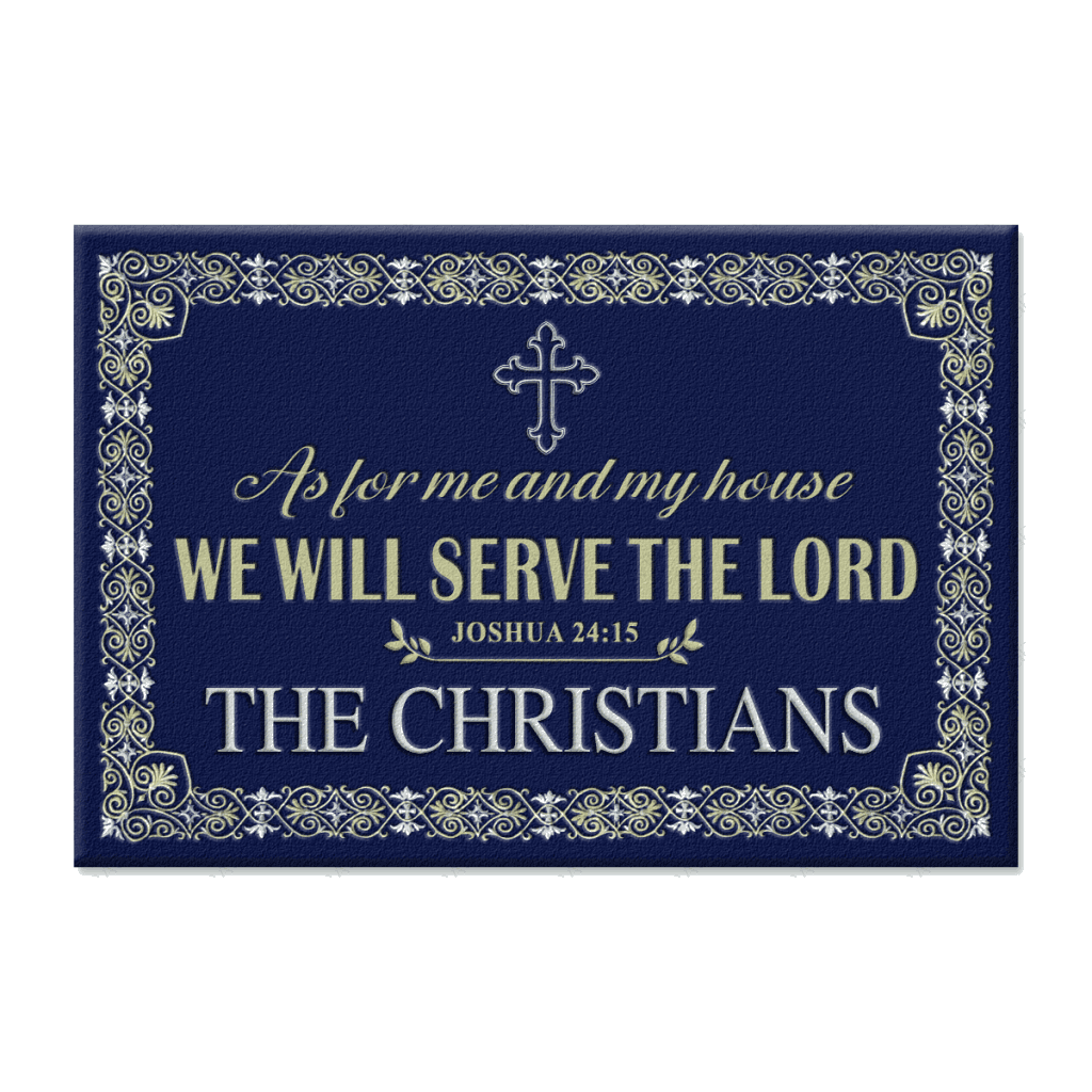 Personalized Serve The Lord Catholic Doormat