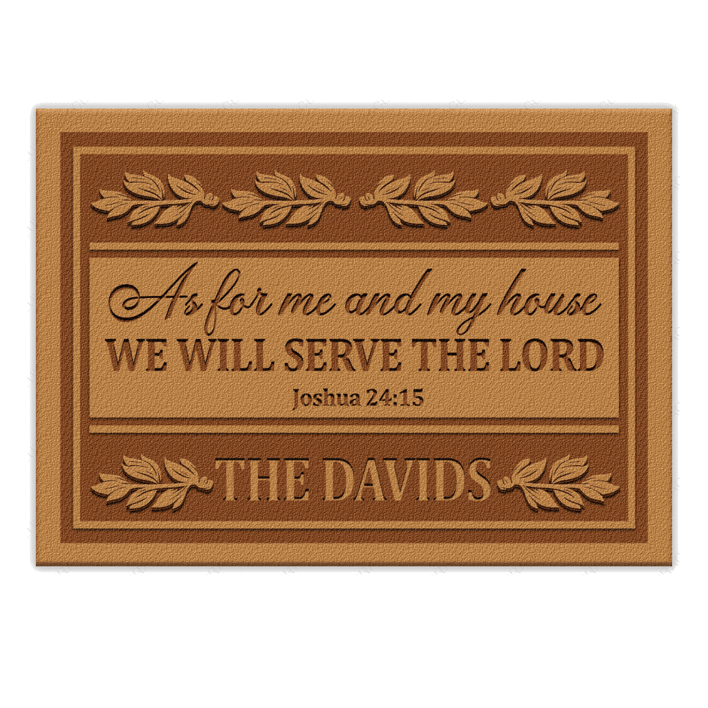 Personalized Serve The Lord Doormat