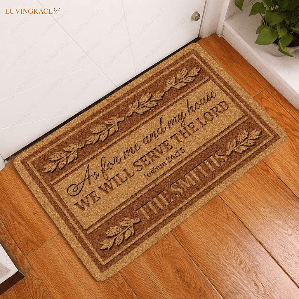Personalized Serve The Lord Doormat