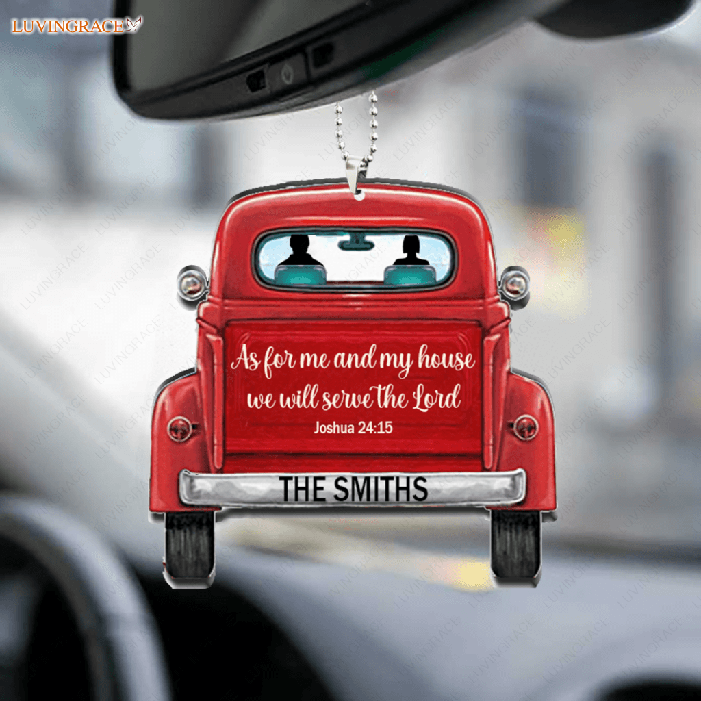 Personalized Serve The Lord Truck Ornament