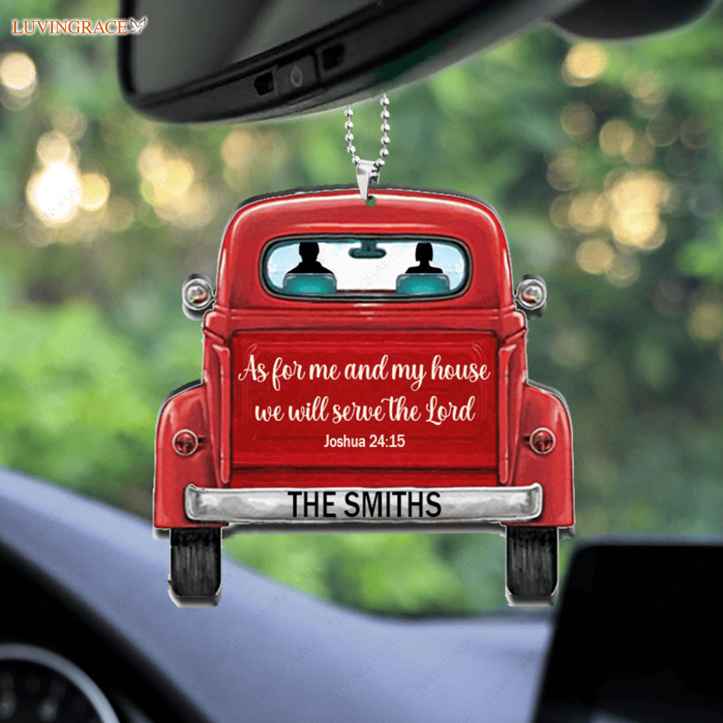 Personalized Serve The Lord Truck Ornament
