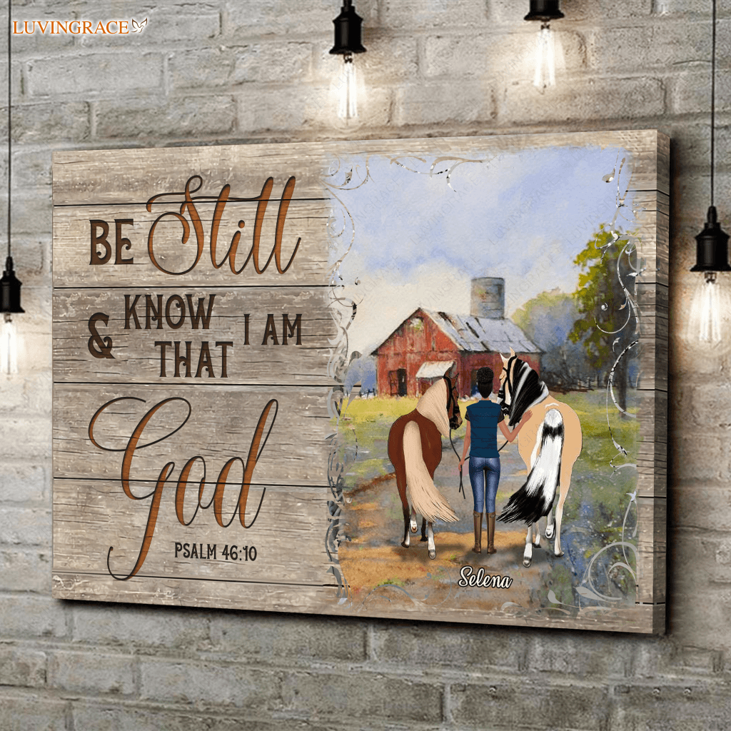 Personalized Stand With My Horse Be Still Wall Art Canvas