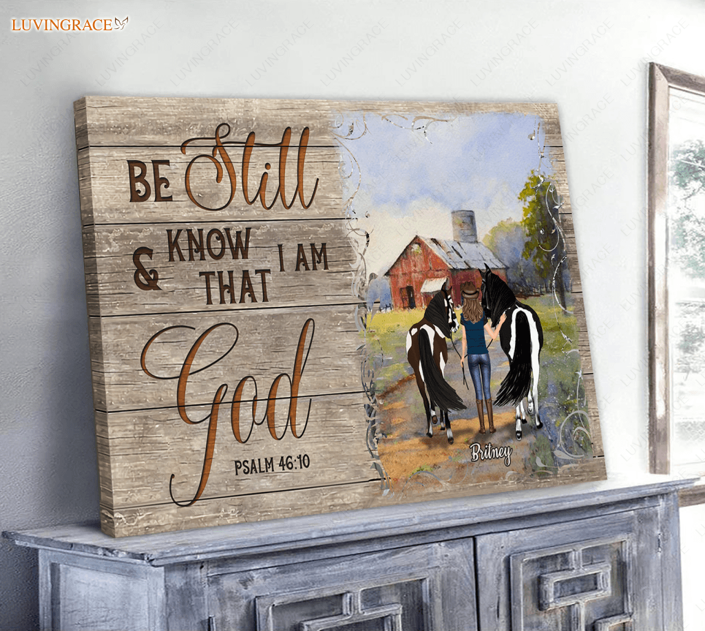 Personalized Stand With My Horse Be Still Wall Art Canvas