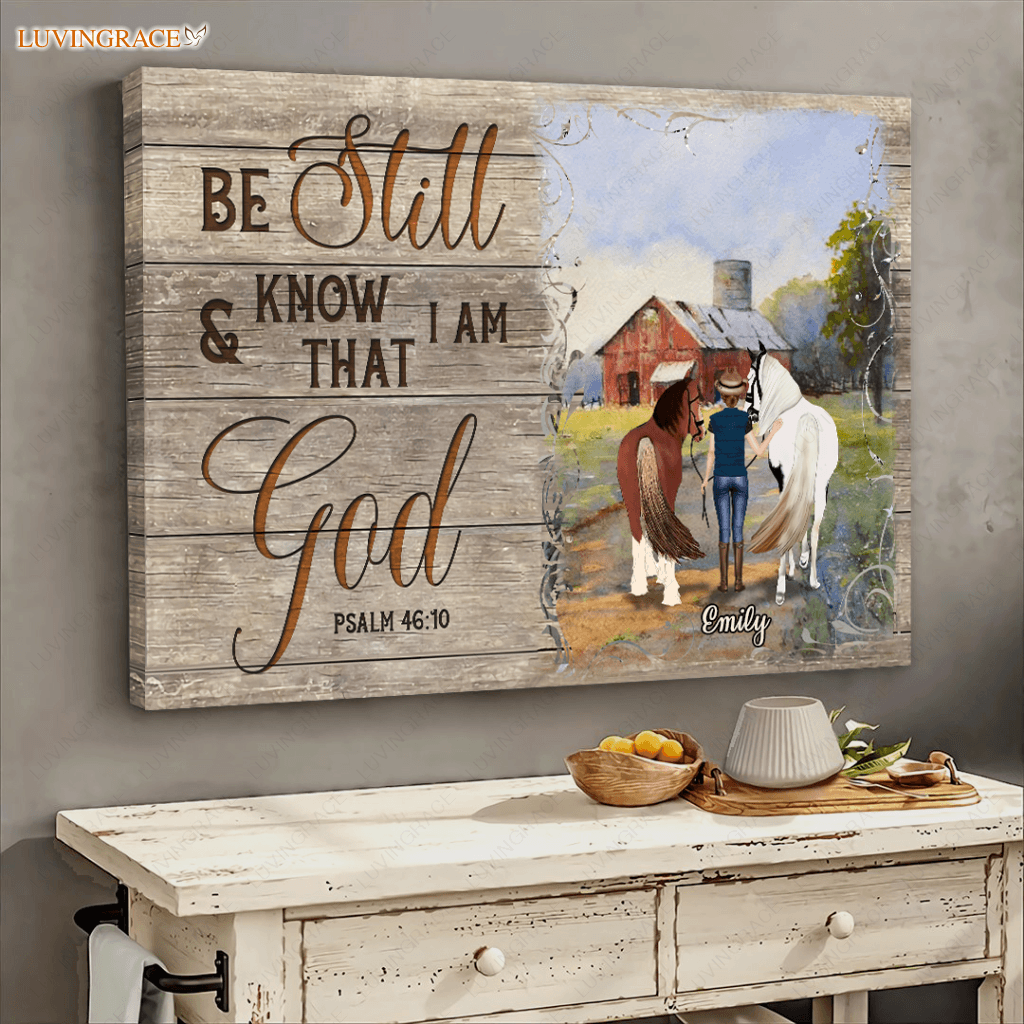 Personalized Stand With My Horse Be Still Wall Art Canvas