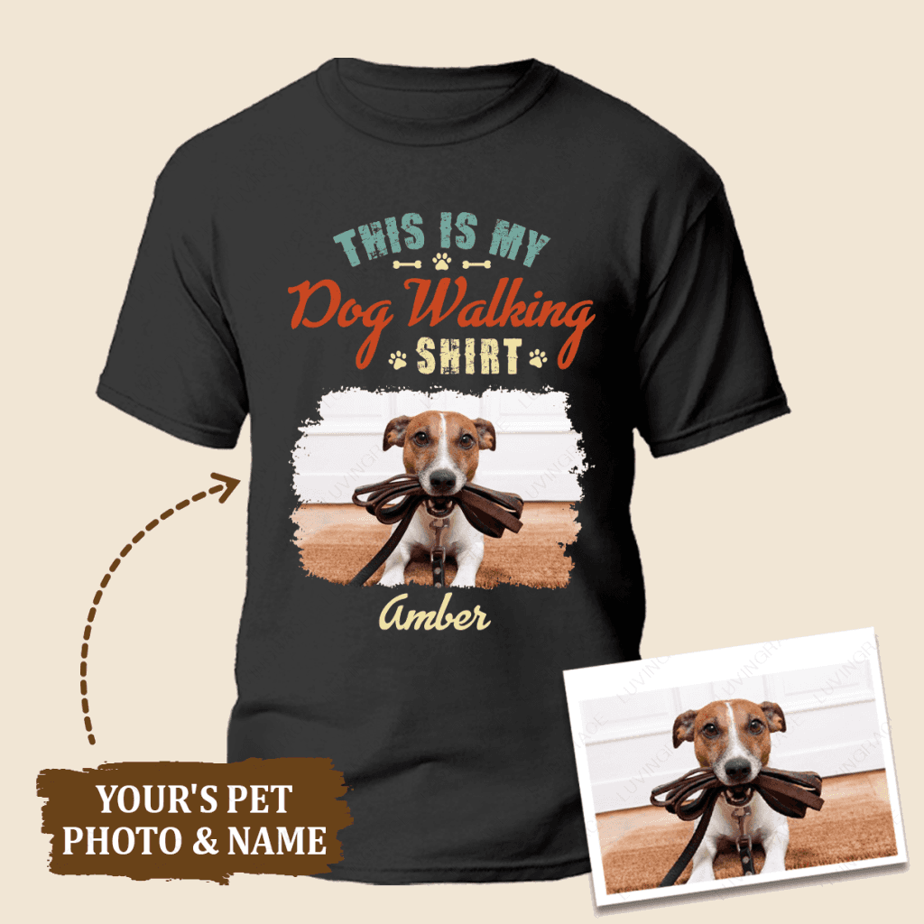 Personalized This is My Dog Walking Shirt T-Shirt