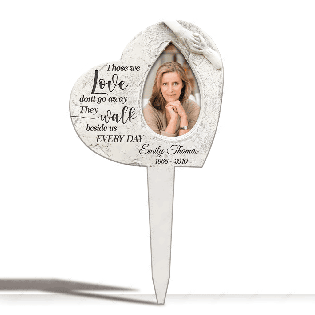 Personalized Those Who We Love Heart Plaque Stake
