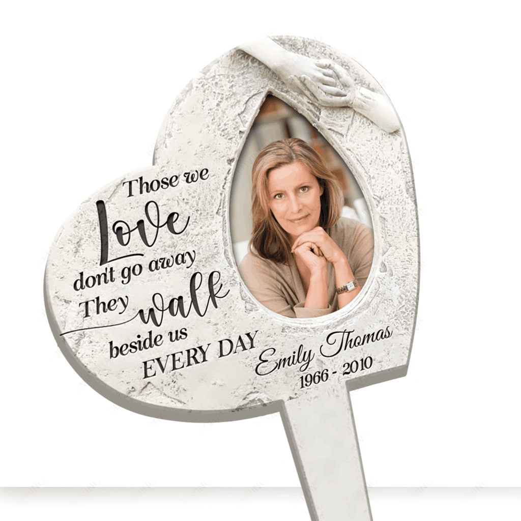 Personalized Those Who We Love Heart Plaque Stake