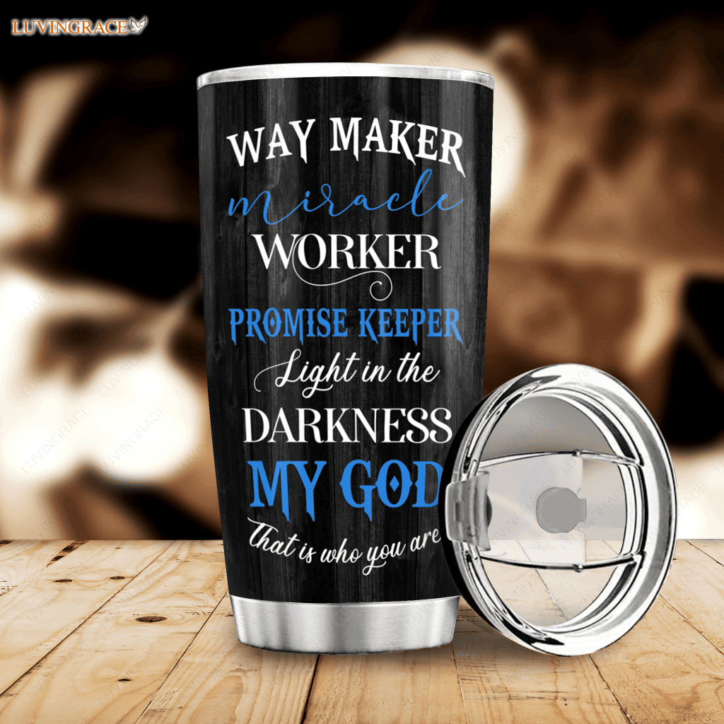 Personalized Tumbler Lion And Cross Way Maker Tumbler