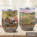 Personalized Vintage Couple Wine Tumbler