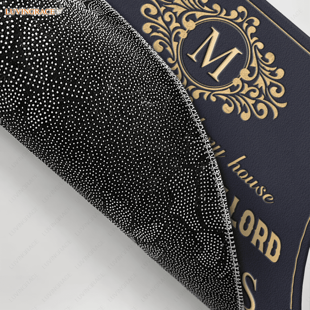 Personalized Vintage Luxury Monogram Template Serve The Lord Doormat