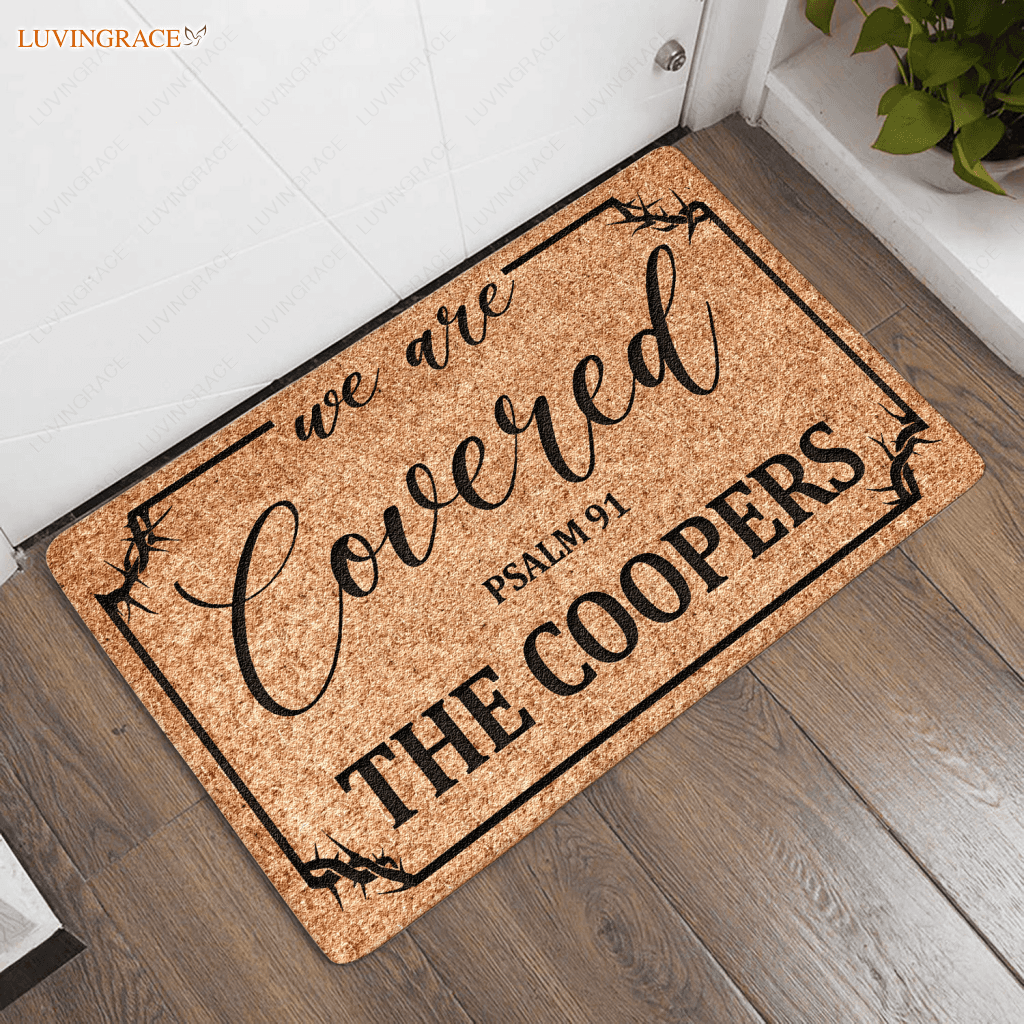 Personalized We Are Covered Doormat