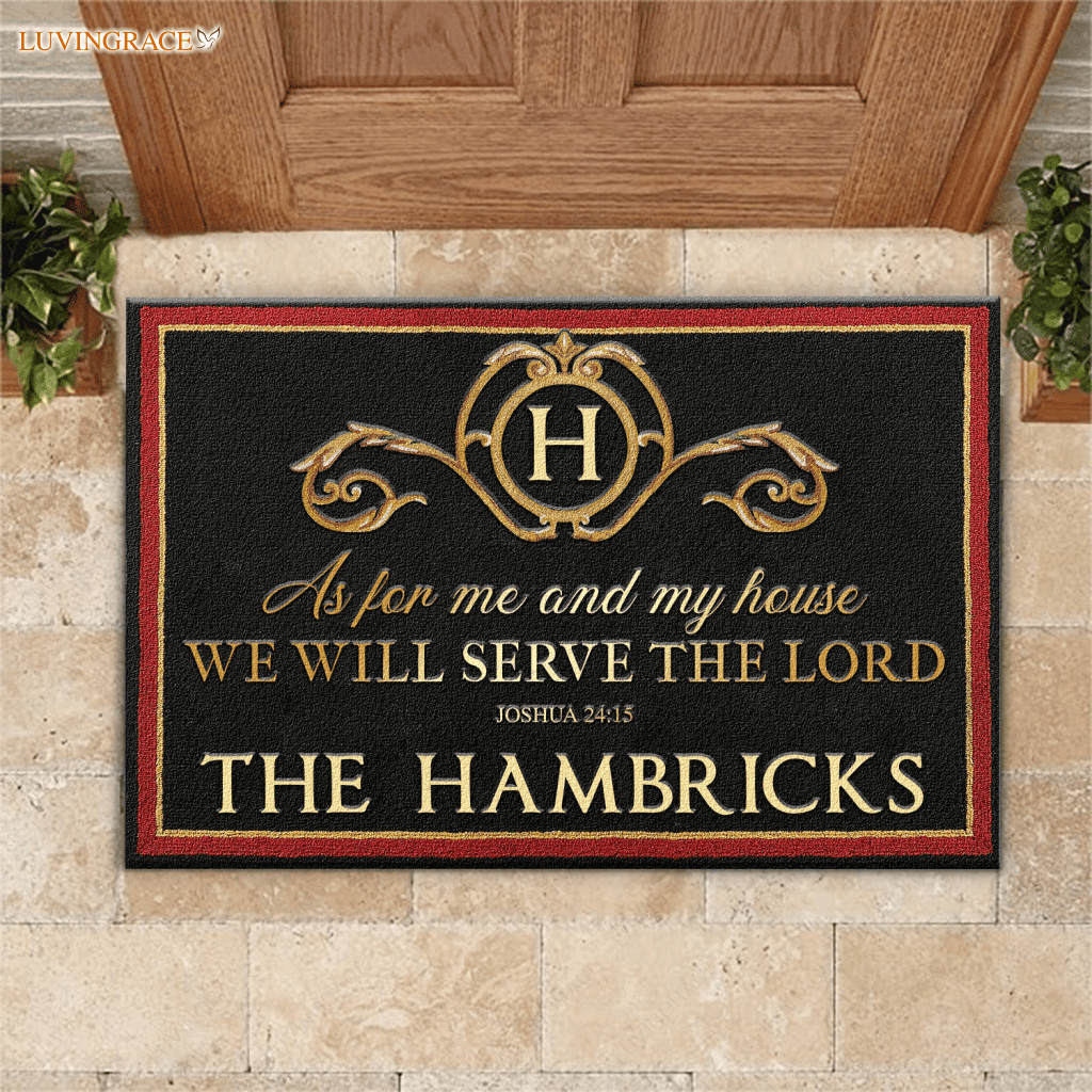Personalized Welcome Doormat As For Me And My House