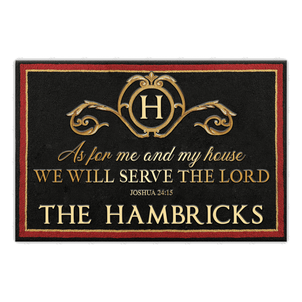 Personalized Welcome Doormat As For Me And My House