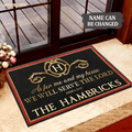 Personalized Welcome Doormat As For Me And My House
