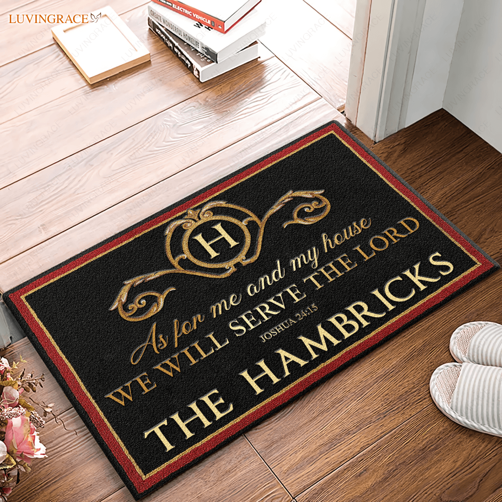 Personalized Welcome Doormat As For Me And My House