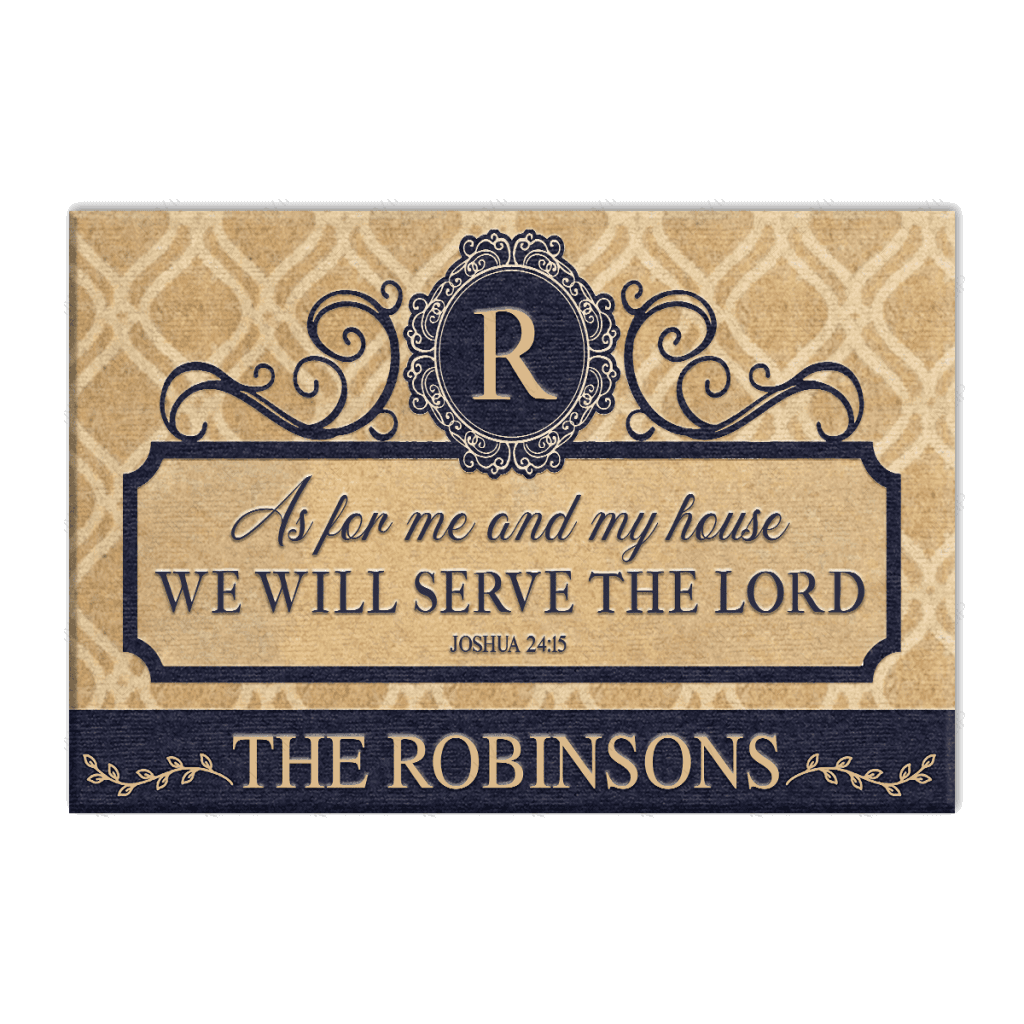 Personalized Welcome Standard Serve The Lord Doormat