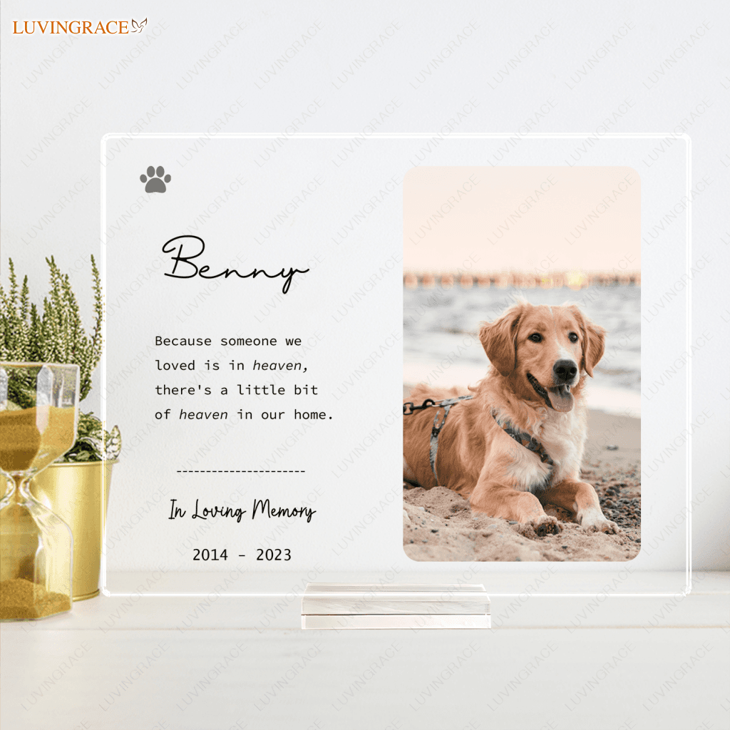 Pet Memorial Gift Loss Bereavement - Personalized Acrylic Plaque Stake