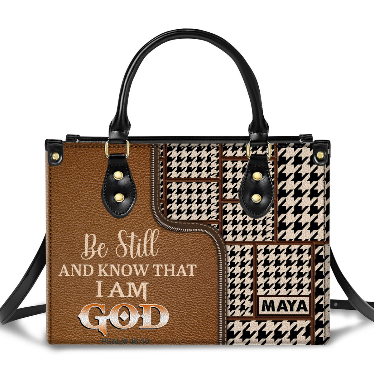 Every second He loves you Personalized Leather Handbag Christian Gifts Bible Verses Religious Gifts