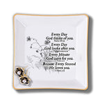 Every Second He Loves You Ceramic Ring Dish Jewelry Dish Birthday Gifts Inspirational Gifts For Women Men
