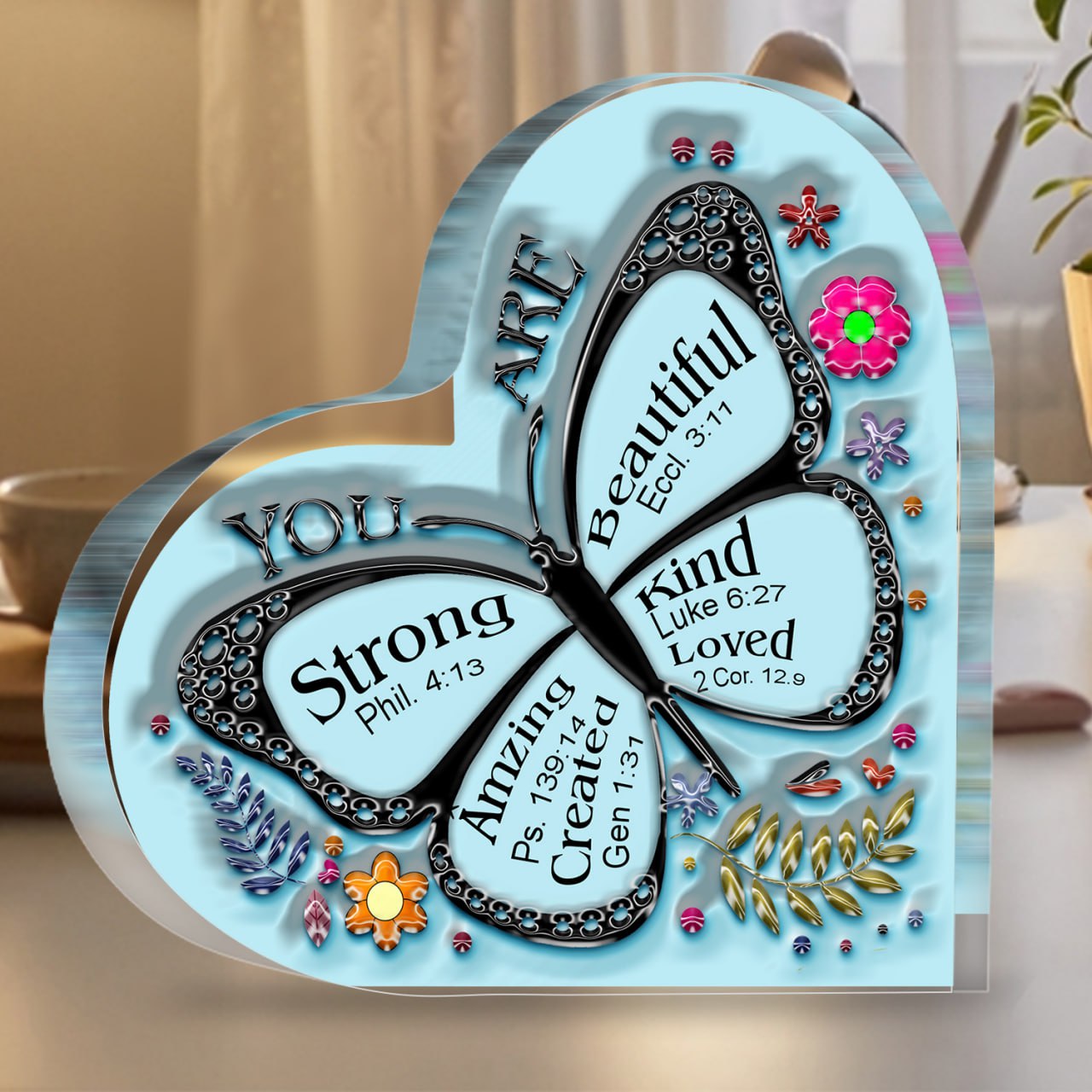 Baby Flower You Are Heart Acrylic Plaque Christian Gifts for Women Inspirational Gifts
