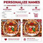 Personalized Round Glass Ornament - Christmas Stocking & Fireplace Gift