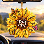 3D Raised Sunflower Bible Verse Ornament