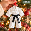 3D Raised Personalized Karate Uniform Christmas Ornament