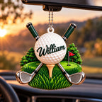 3D Raised Personalized Golf Ball Christmas Ornament