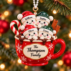 3D Raised Personalized Christmas Mug Family Ornament