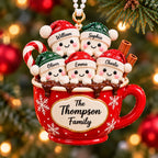3D Raised Personalized Christmas Mug Family Ornament