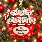 3D Raised Personalized Christmas Mug Family Ornament