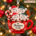 3D Raised Personalized Christmas Mug Family Ornament