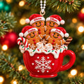3D Raised Personalized Christmas Gingerbread Mug Ornament – Family Gift
