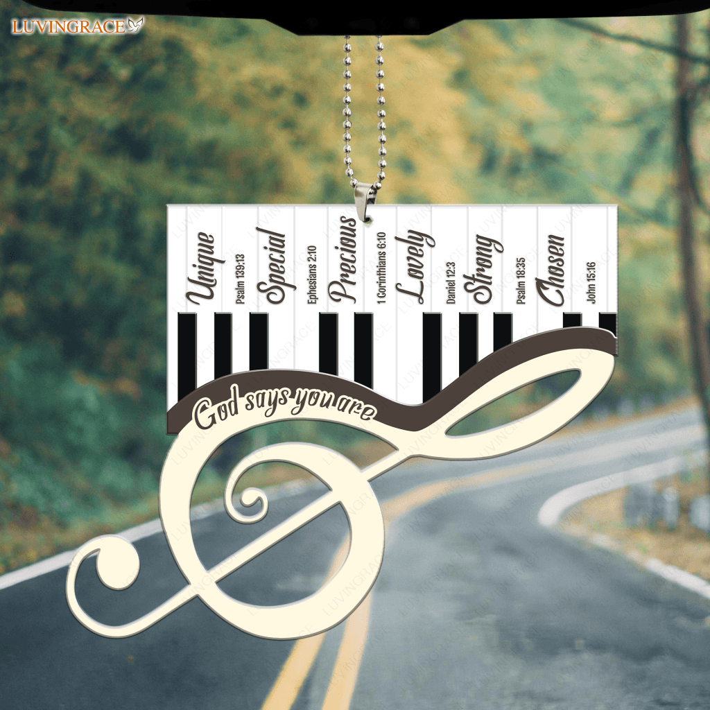 Piano Treble Clef God Says You Are Ornament