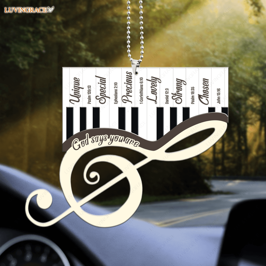 Piano Treble Clef God Says You Are Ornament